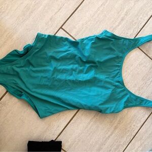 Catalina Blue Asymmetrical Cut Out Bodysuit